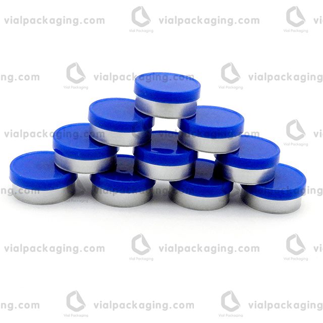 navy blue vial caps