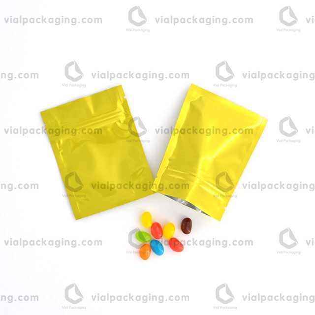 yellow aluminum foil bag