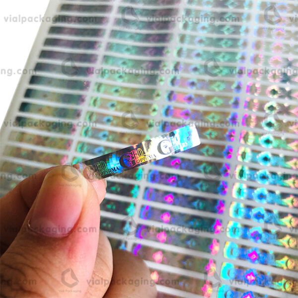 disposable hologram sticker for vials