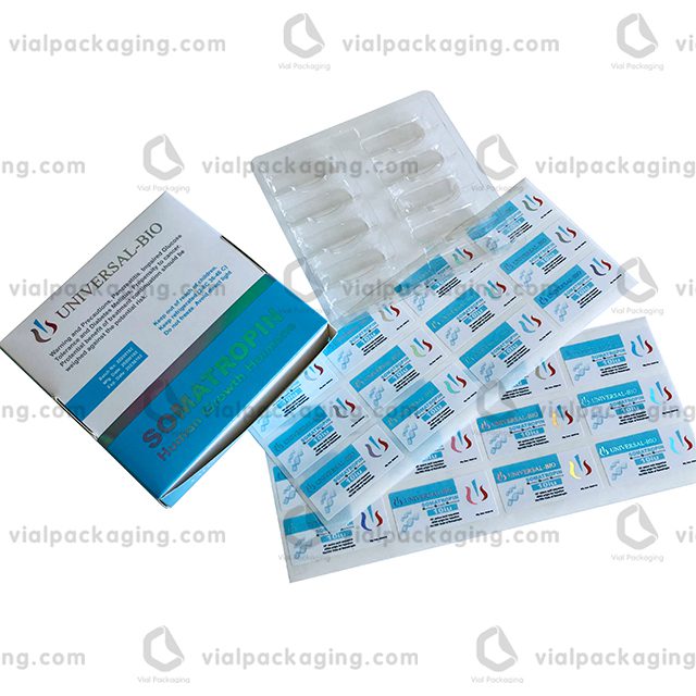 hgh paper box and labels