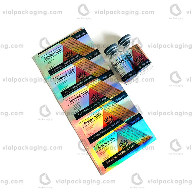 holographic vial labels
