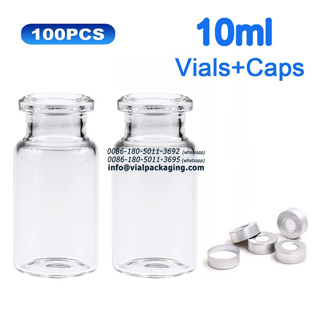 10ml transparent glass vial