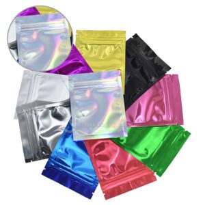 holographic sliver aluminum foil bag