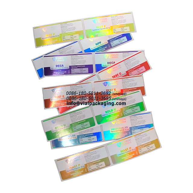 injection vial sticker