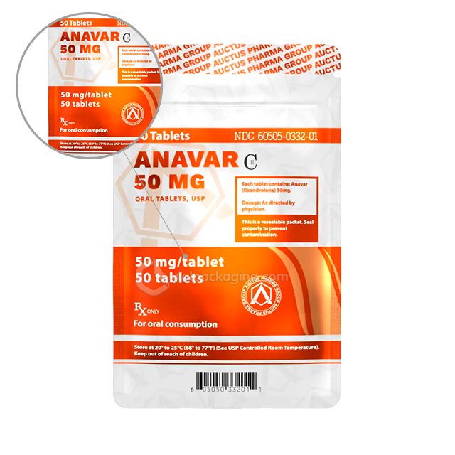 Anavar 50mg glossy Tablets Aluminum foil bag